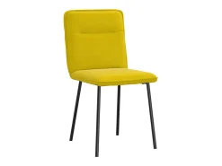 Sillas de comedor 6 unidades terciopelo amarillo