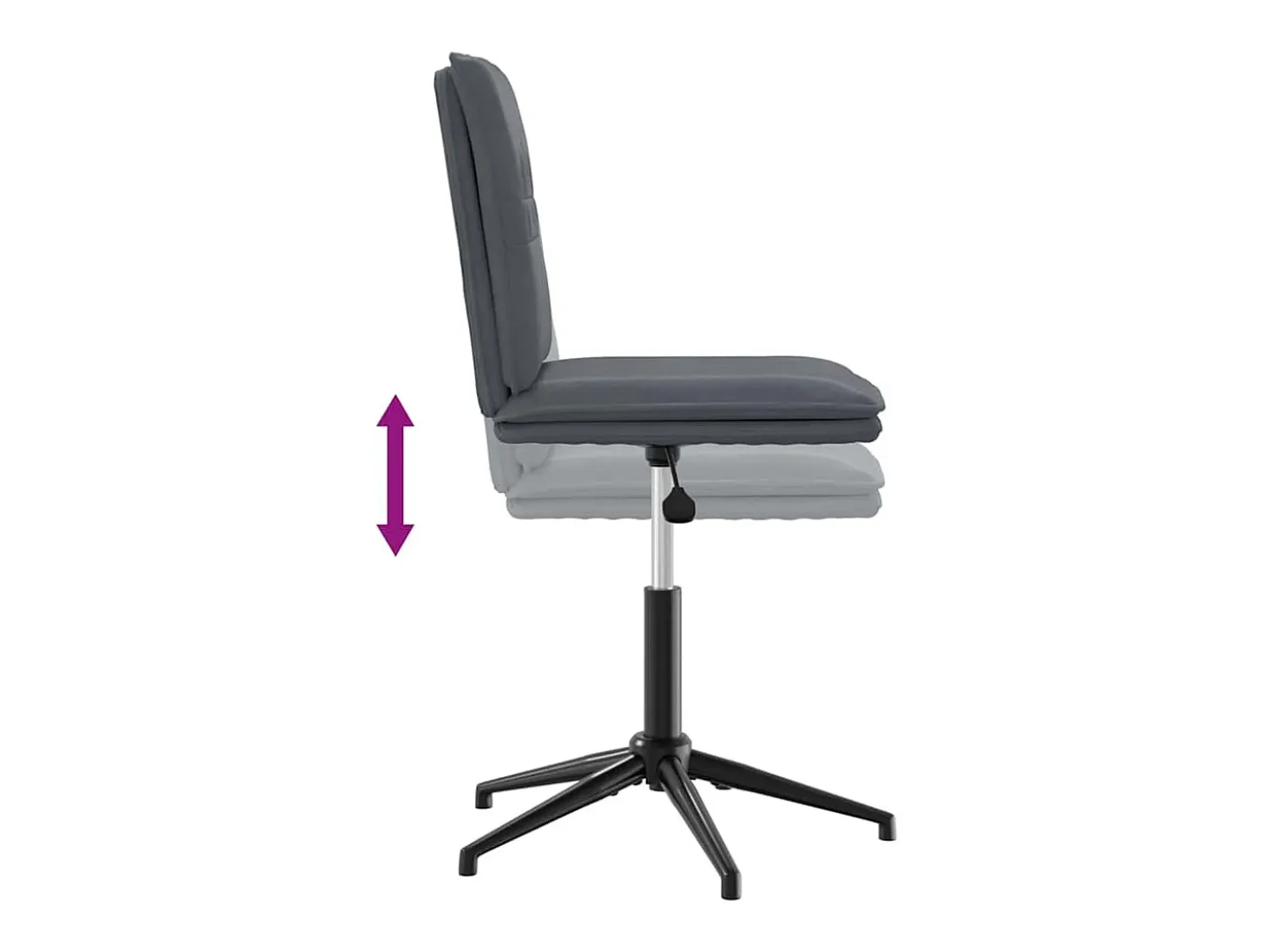 Sillas de comedor 2 unidades terciopelo gris oscuro