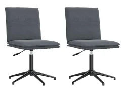 Sillas de comedor 2 unidades terciopelo gris oscuro