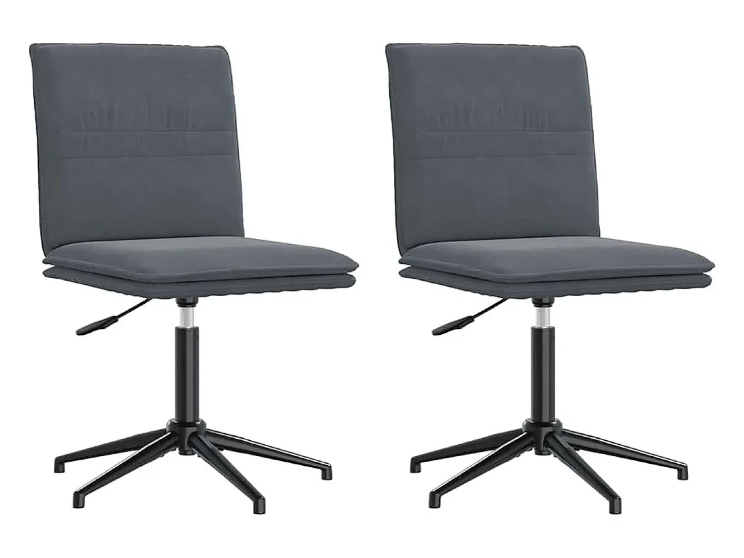 Sillas de comedor 2 unidades terciopelo gris oscuro