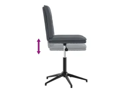 Sillas de comedor 2 unidades terciopelo gris oscuro