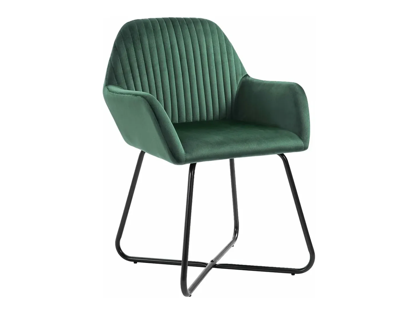 Sillas de comedor 4 unidades de terciopelo verde