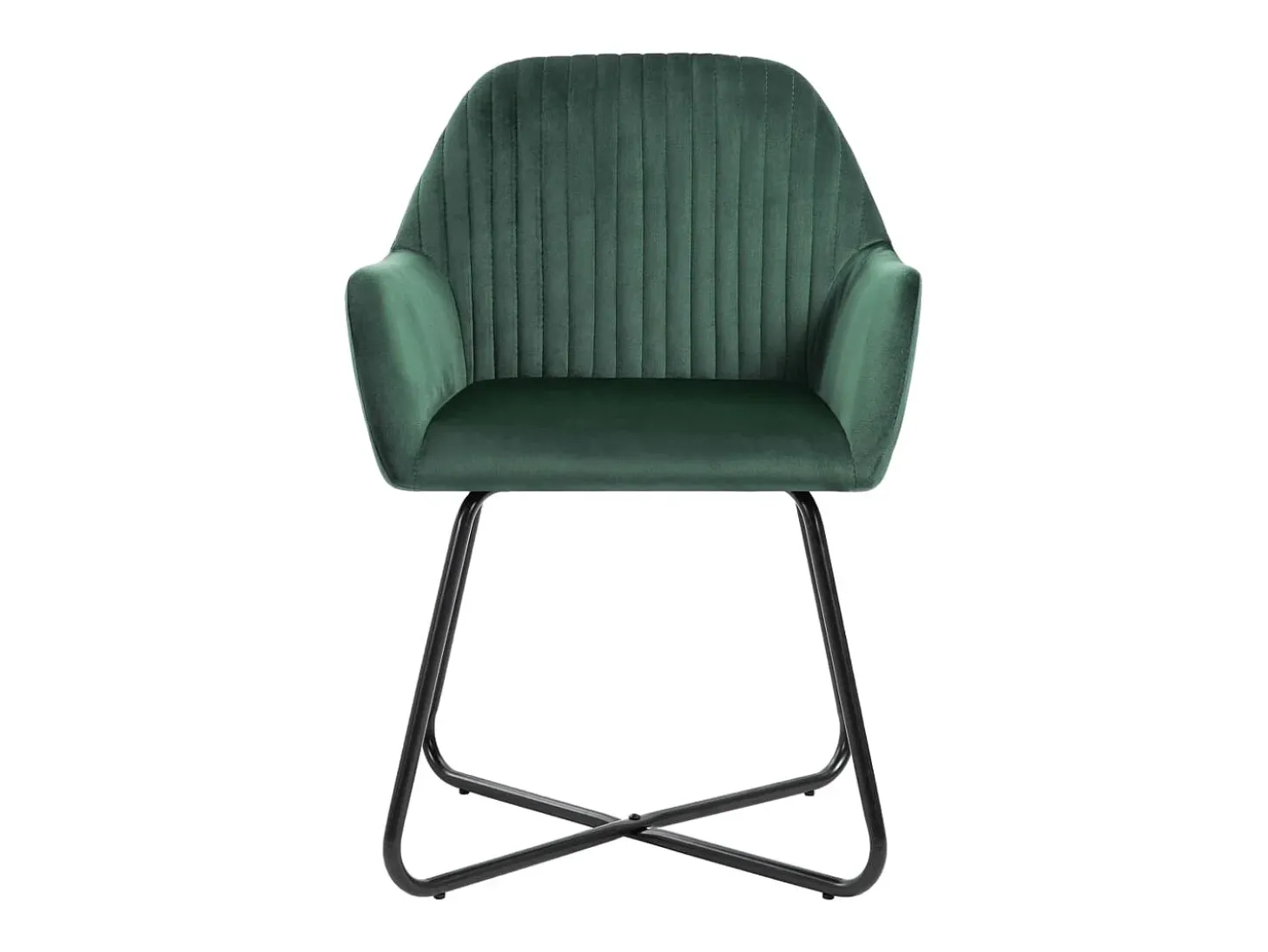 Sillas de comedor 4 unidades de terciopelo verde
