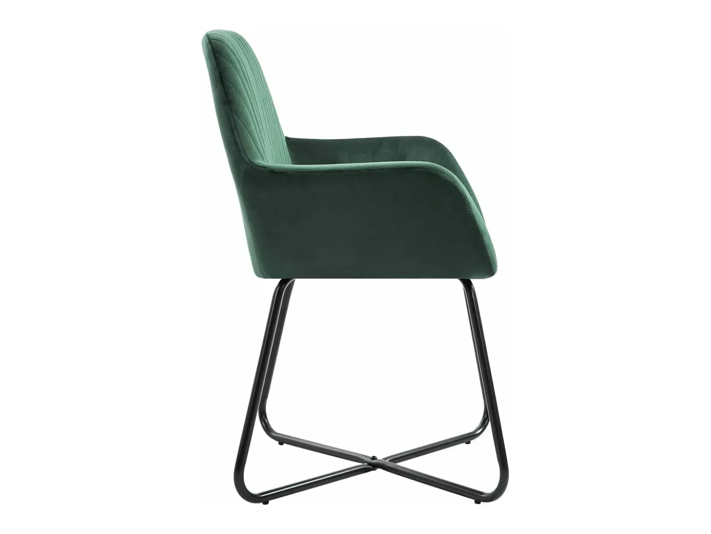Sillas de comedor 4 unidades de terciopelo verde