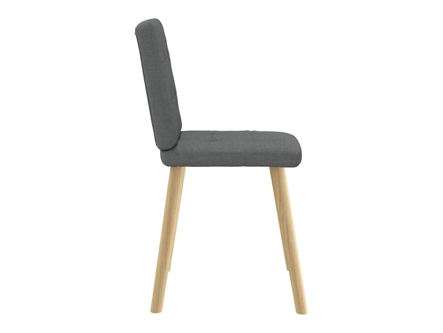 Sillas de comedor 6 unidades tela gris oscuro
