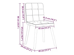 Sillas de comedor 6 unidades tela gris oscuro