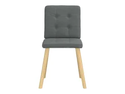 Sillas de comedor 6 unidades tela gris oscuro