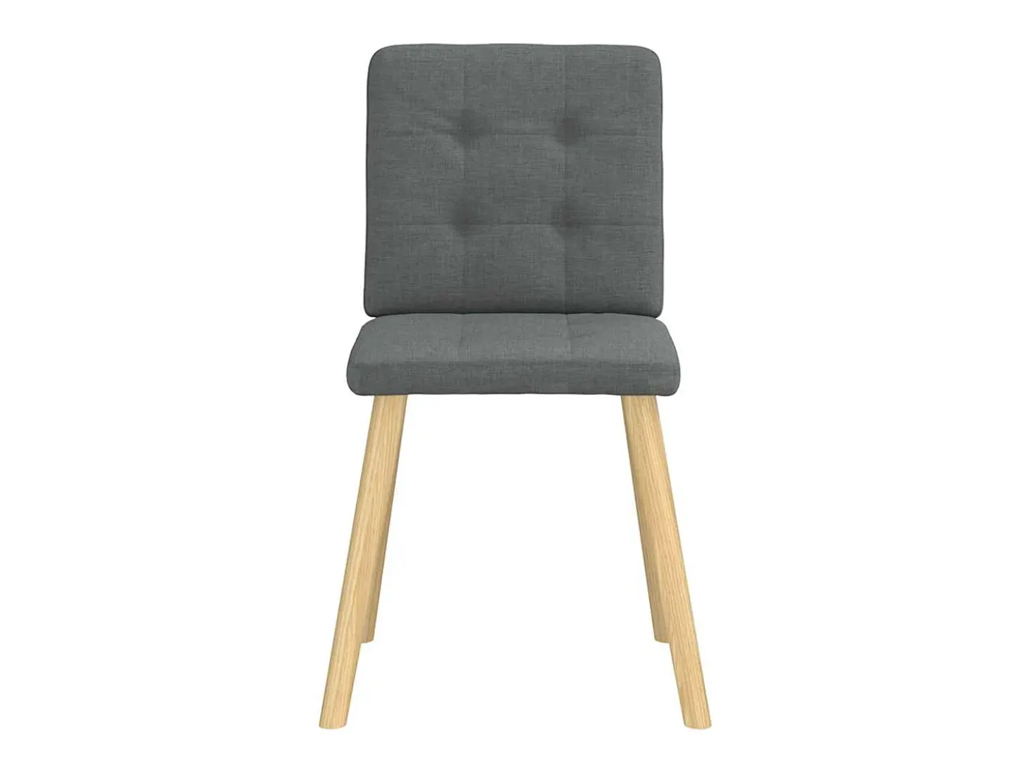 Sillas de comedor 6 unidades tela gris oscuro