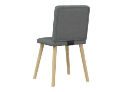 Sillas de comedor 6 unidades tela gris oscuro