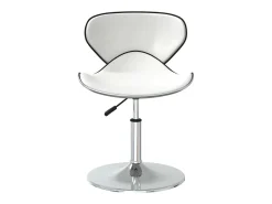 Sillas de comedor 4 unidades cuero sintético blanco