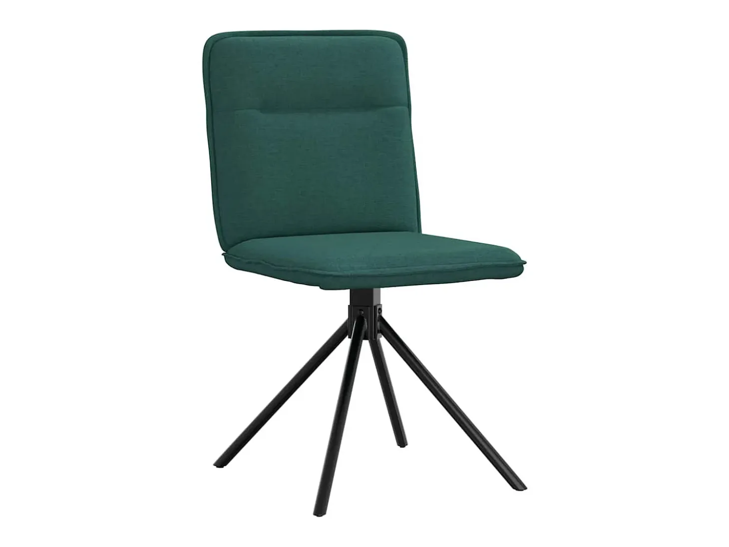 Sillas de comedor 4 unidades tela verde oscuro