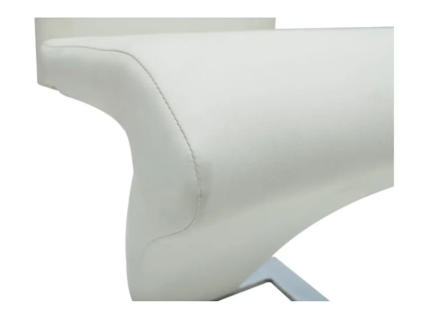 Sillas de comedor 4 unidades cuero sintético blanco