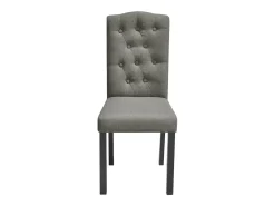 Sillas de comedor 2 unidades tela gris