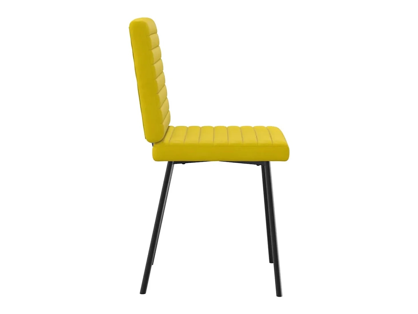 Sillas de comedor 4 unidades terciopelo amarillo