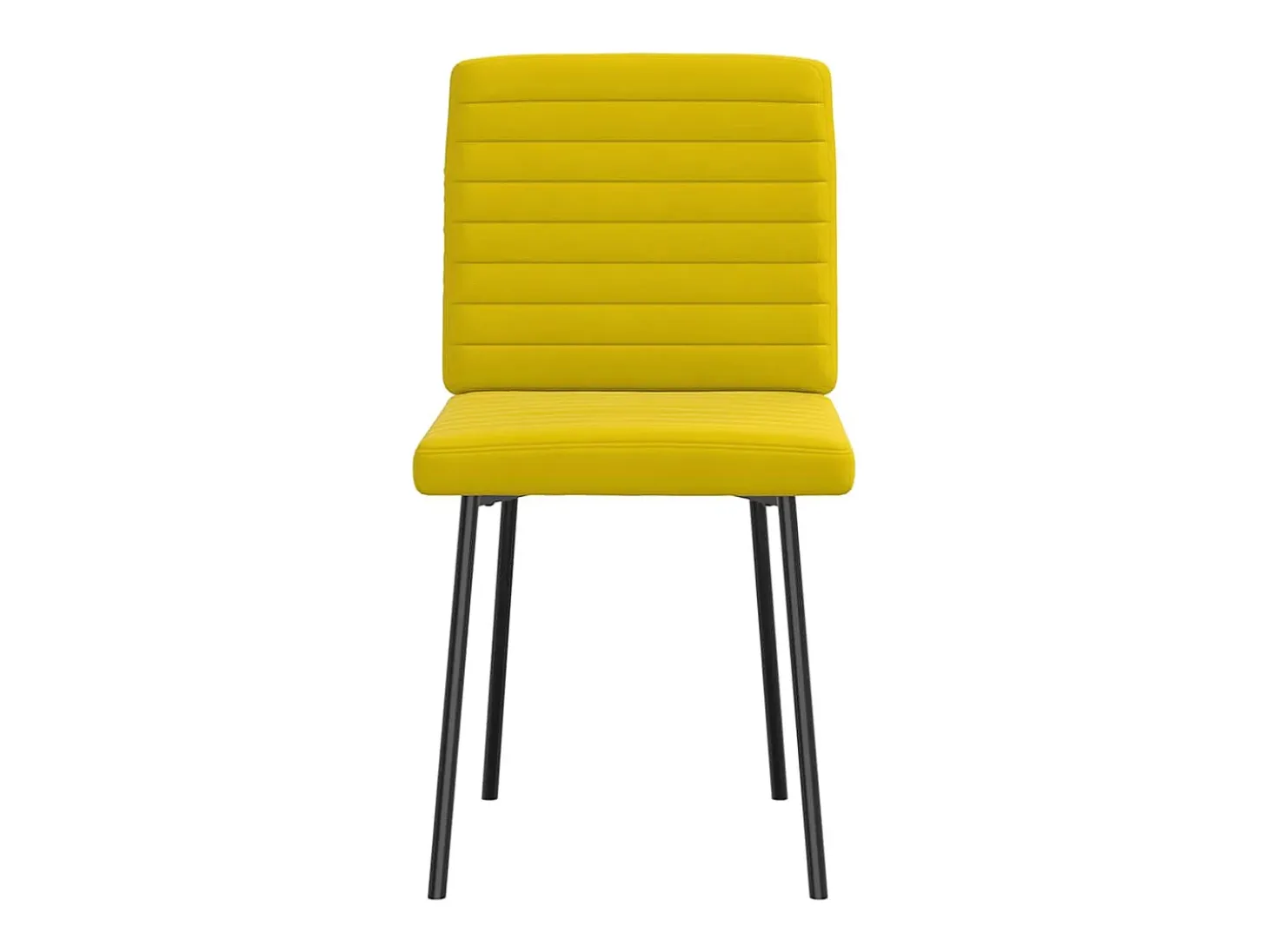 Sillas de comedor 4 unidades terciopelo amarillo