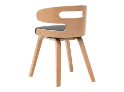 Sillas de comedor 2 unidades madera curvada y cuero sintético negro
