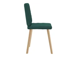 Sillas de comedor 4 unidades tela verde oscuro