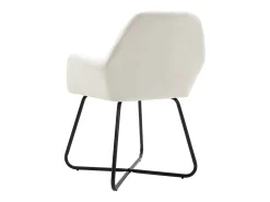 Sillas de comedor 2 unidades tela color crema