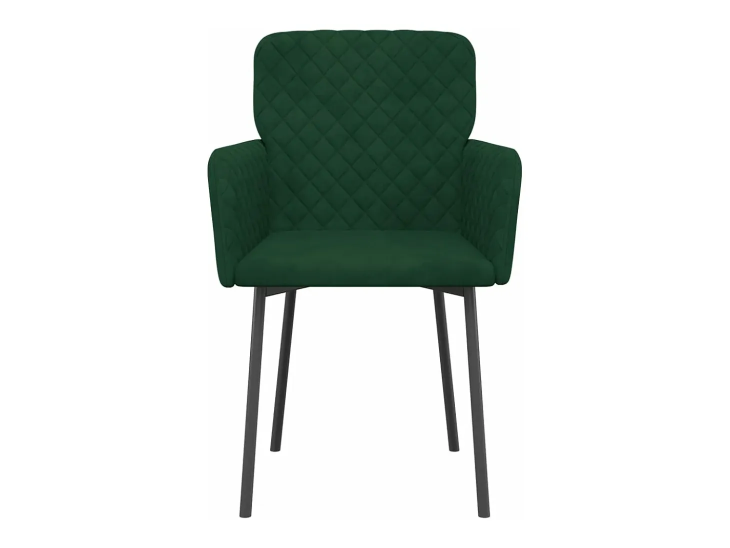 Sillas de comedor 2 unidades terciopelo verde oscuro