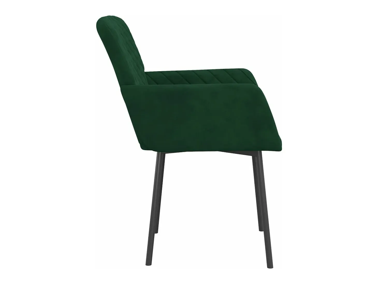 Sillas de comedor 2 unidades terciopelo verde oscuro