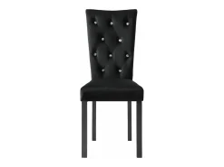 Sillas de comedor 2 unidades terciopelo negro