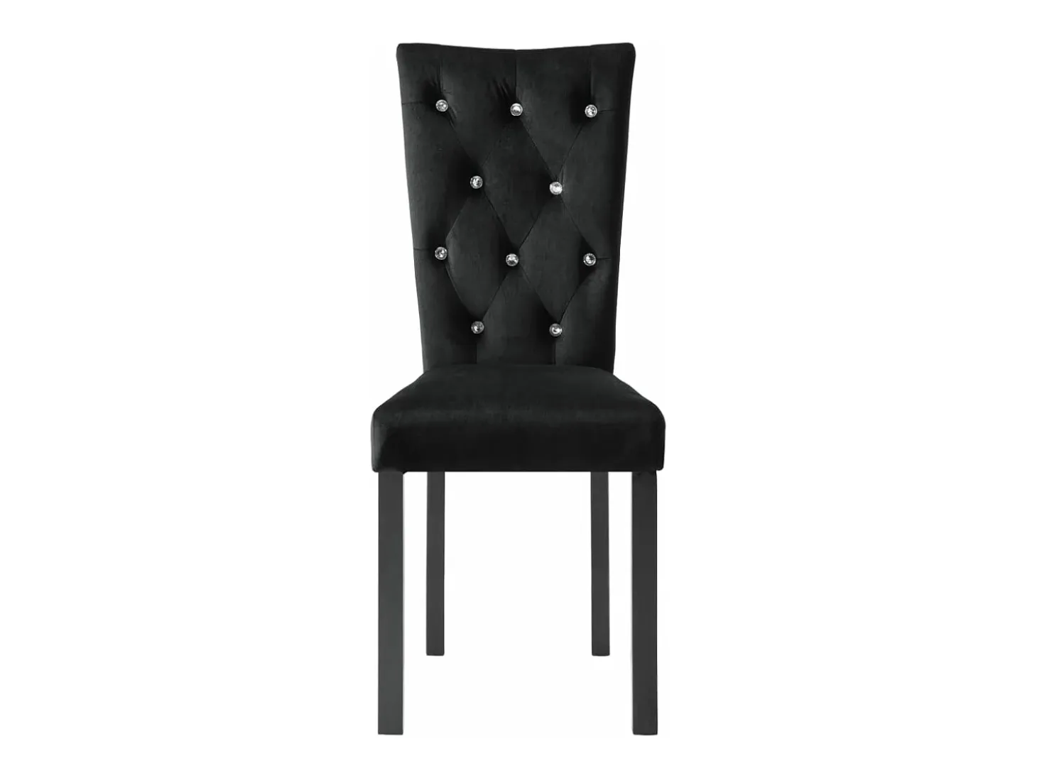 Sillas de comedor 2 unidades terciopelo negro