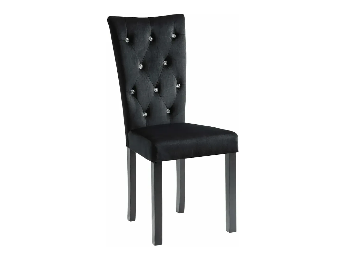 Sillas de comedor 2 unidades terciopelo negro