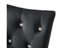 Sillas de comedor 2 unidades terciopelo negro
