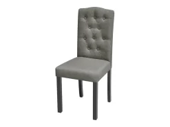 Sillas de comedor 6 unidades de tela gris