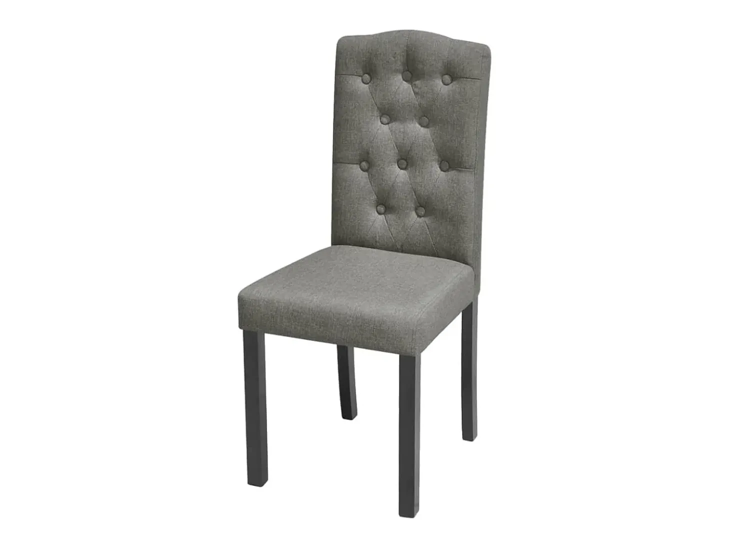 Sillas de comedor 6 unidades de tela gris