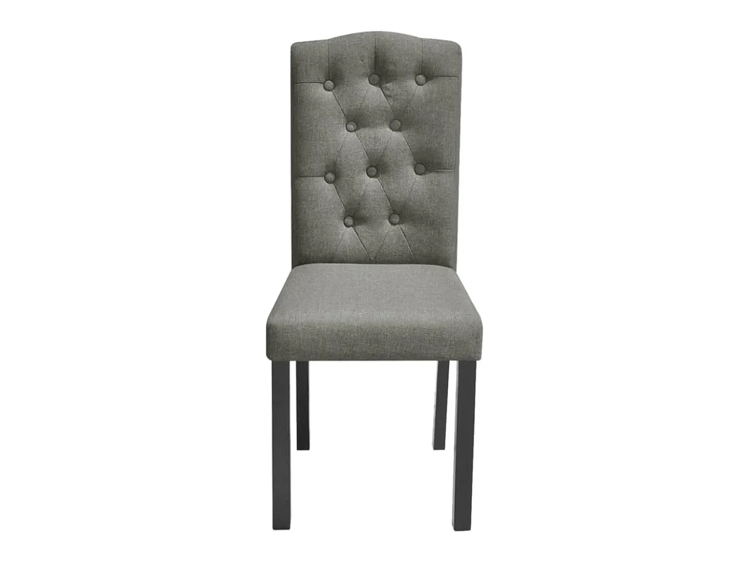 Sillas de comedor 6 unidades de tela gris