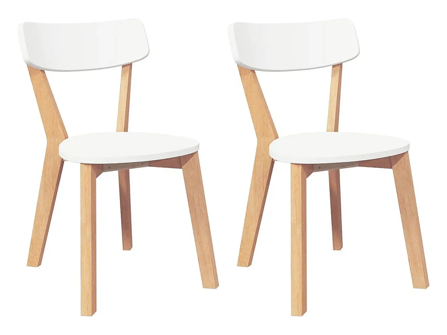 Sillas de comedor 2 unidades madera maciza de caucho