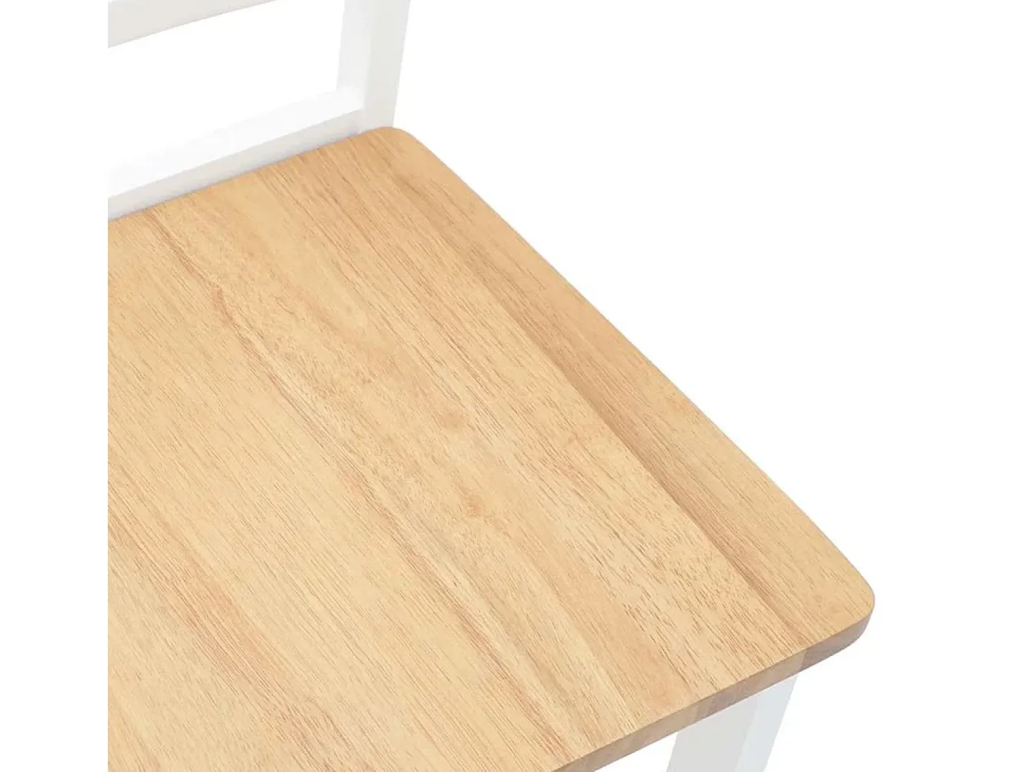 Sillas de comedor 2 unidades madera maciza de caucho blanco