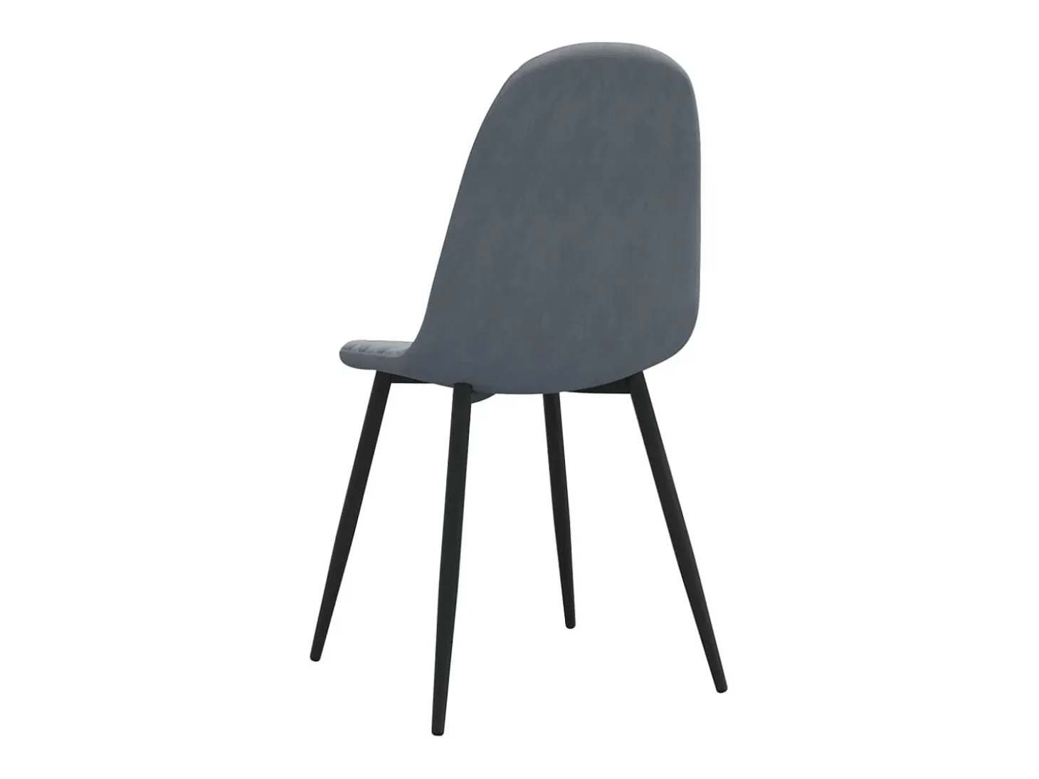 Sillas de comedor 6 unidades terciopelo gris oscuro