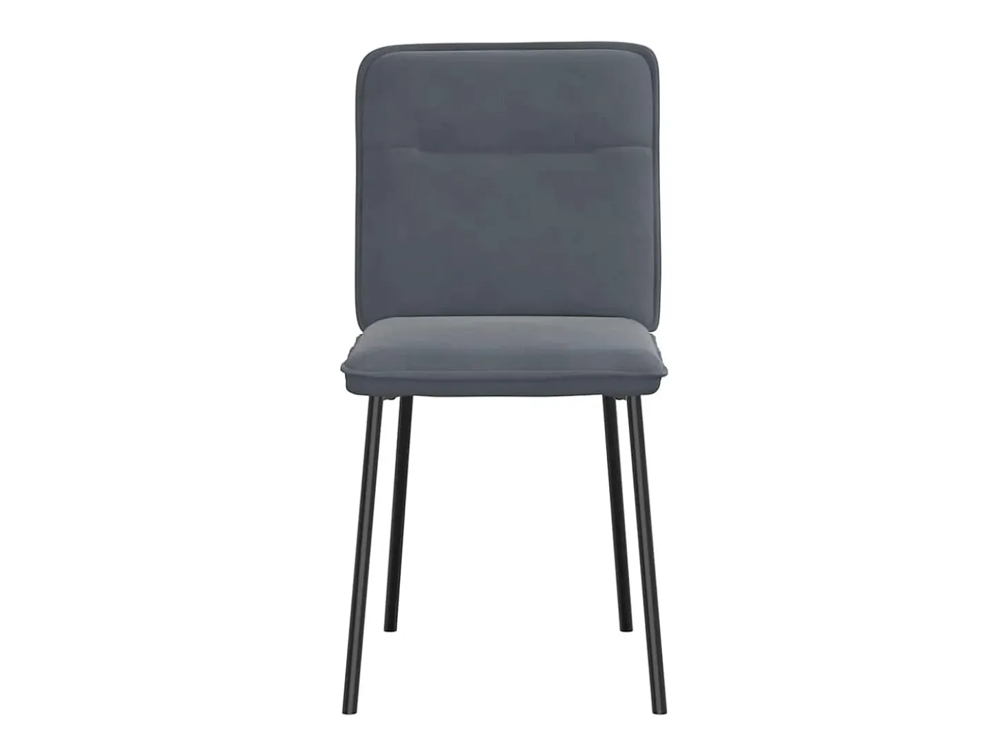 Sillas de comedor 2 unidades terciopelo gris oscuro