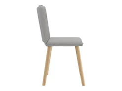 Sillas de comedor 2 unidades tela gris nube