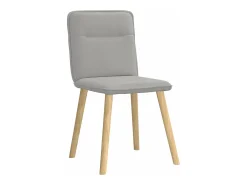 Sillas de comedor 2 unidades tela gris nube