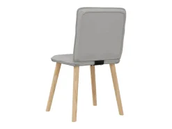 Sillas de comedor 2 unidades tela gris nube