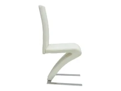 Sillas de comedor 6 unidades cuero sintético blanco