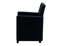 Sillas de comedor 2 unidades cuero sintético negro