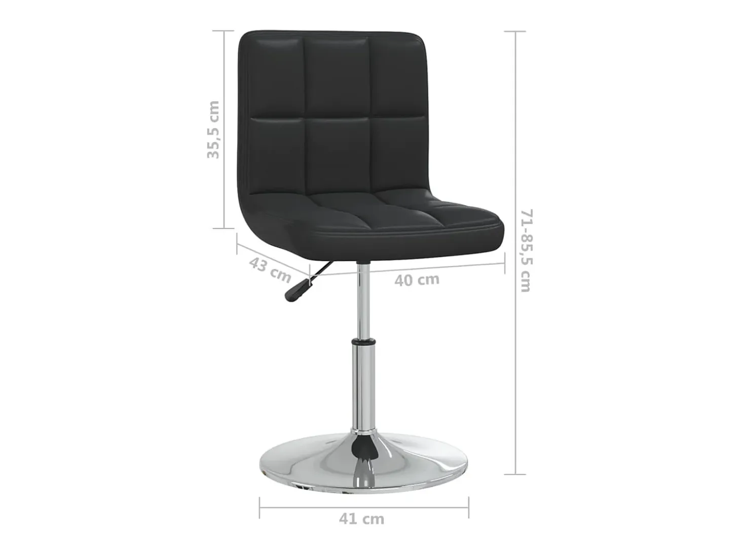 Sillas de comedor 4 unidades cuero sintético negro