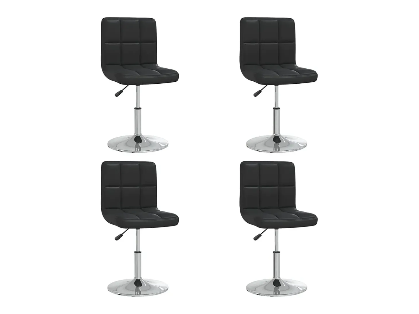 Sillas de comedor 4 unidades cuero sintético negro