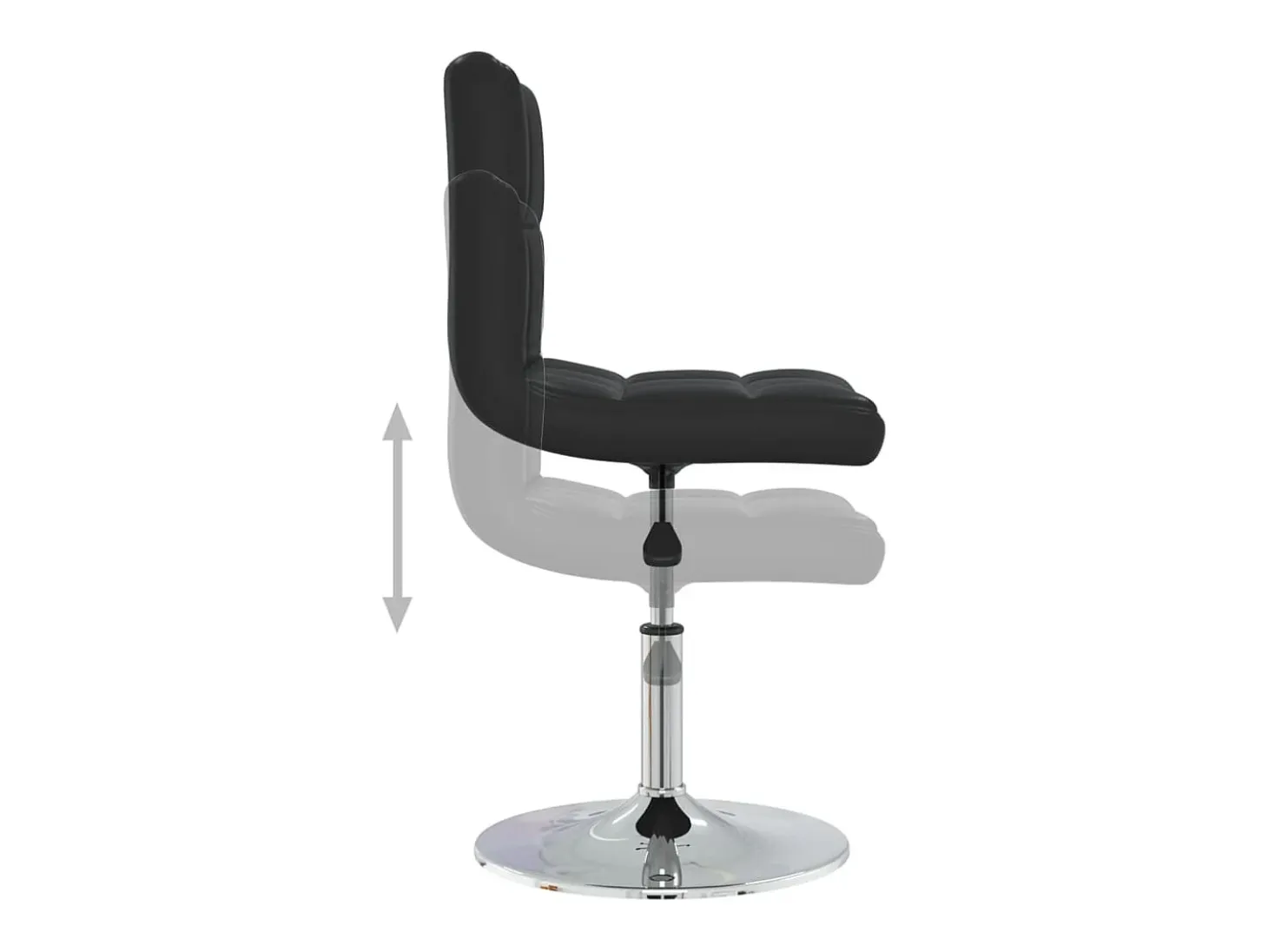 Sillas de comedor 4 unidades cuero sintético negro