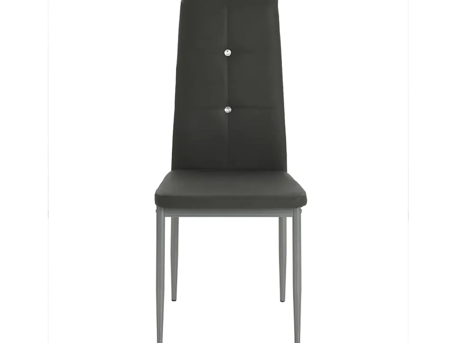 Sillas de comedor 4 unidades cuero sintético gris ES820658