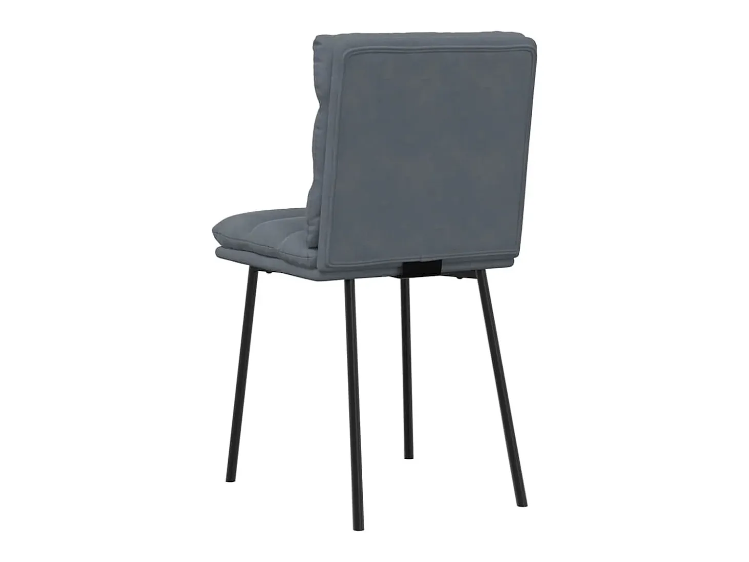 Sillas de comedor 6 unidades terciopelo gris oscuro