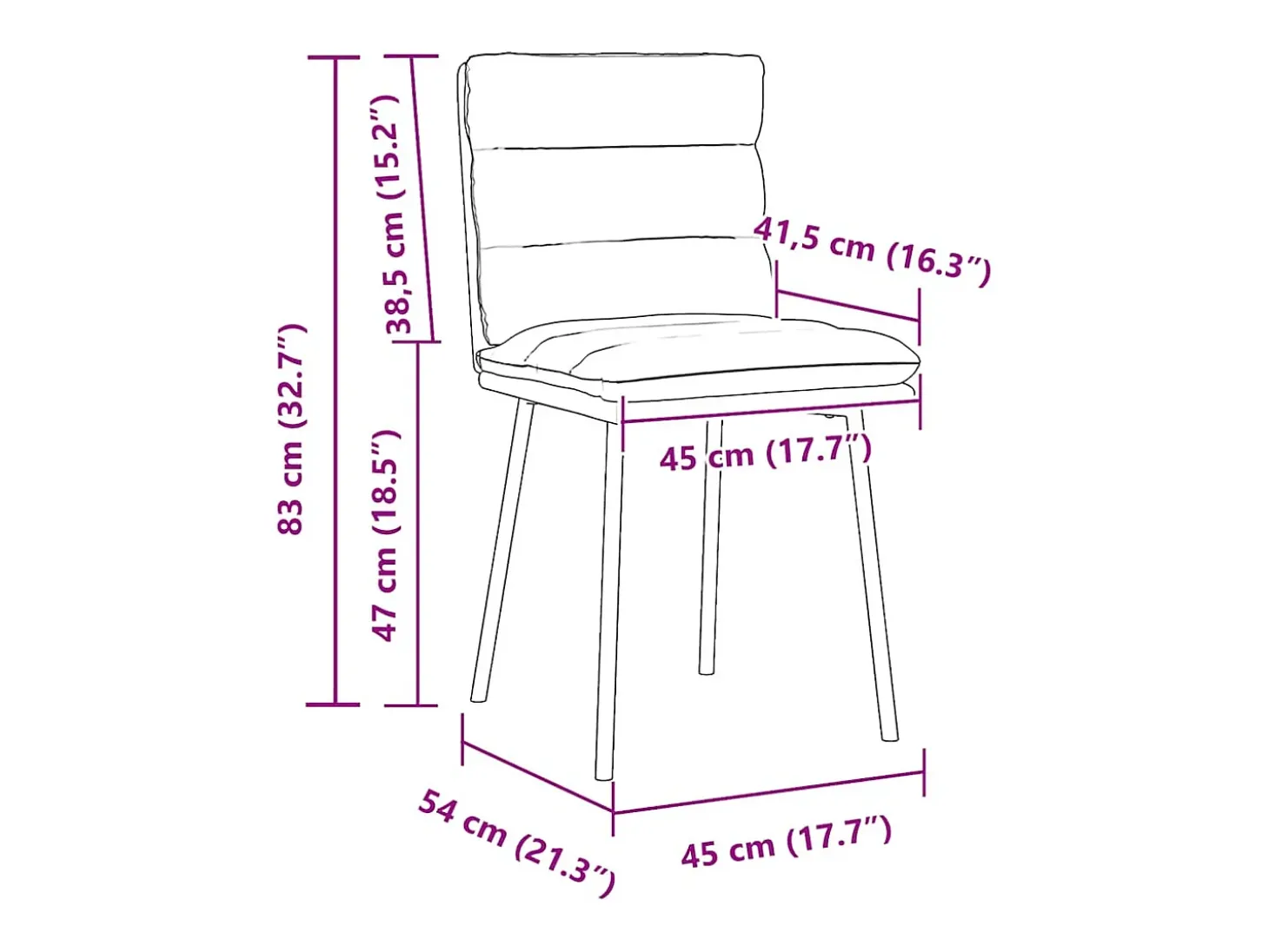 Sillas de comedor 6 unidades terciopelo gris oscuro