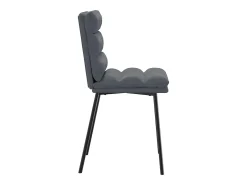 Sillas de comedor 6 unidades terciopelo gris oscuro