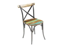 Sillas de comedor 4 unidades madera maciza reciclada