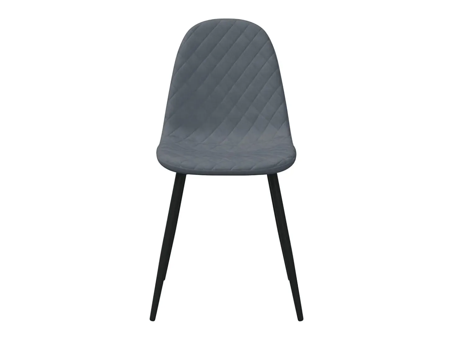 Sillas de comedor 4 unidades terciopelo gris oscuro