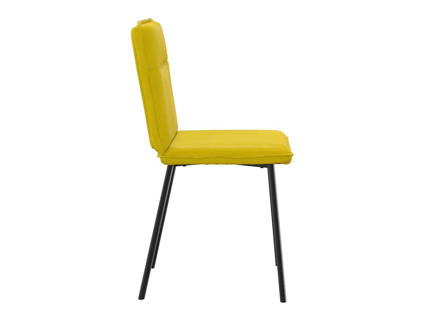 Sillas de comedor 2 unidades terciopelo amarillo